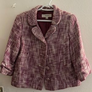 Purple and white blazer